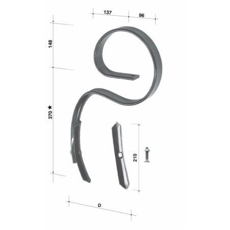 MOLLA AC ADATTABILE VADERSTAD 45X10 CON VOMERE