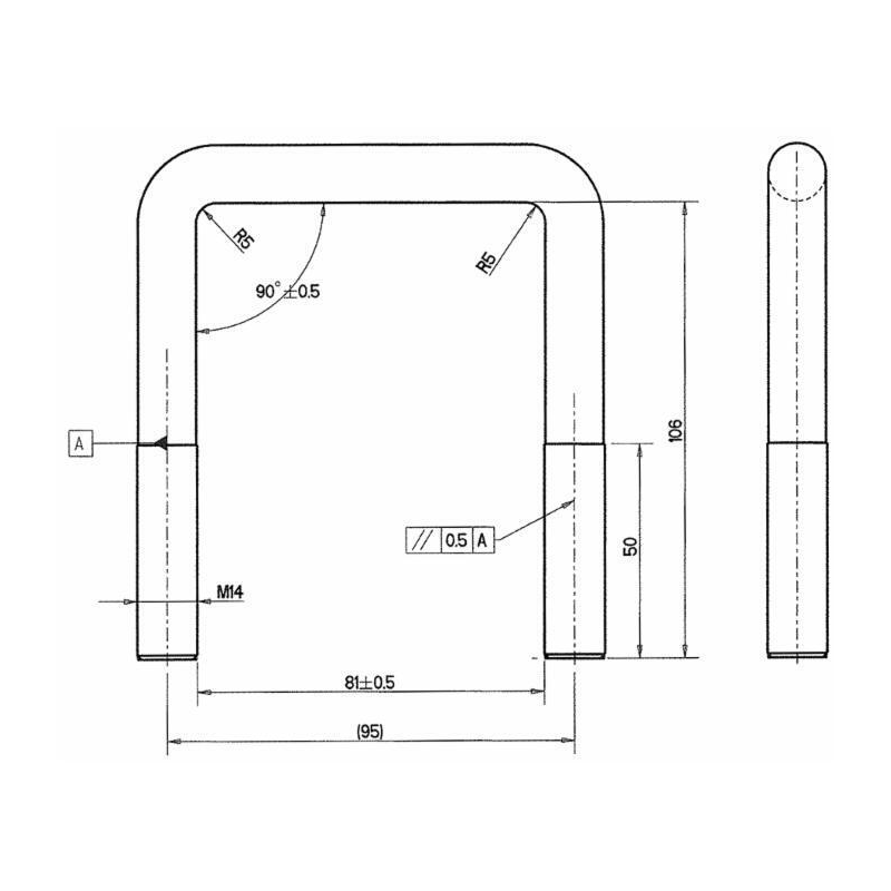 STAFFA COMPLET.MOLLA DV T80X80