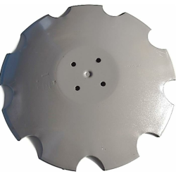 DISCO 460X4 CONCAVO DENTATO BASE PIANA, 4 FORI ø 11,5 SU ø 120