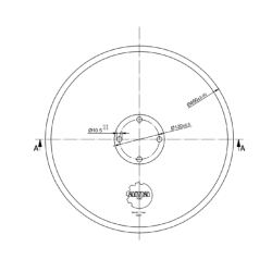DISCO 460X4 CONCAVO LISCIO BASE PIANA, 4 FORI ø 13 SU ø 98 SKF