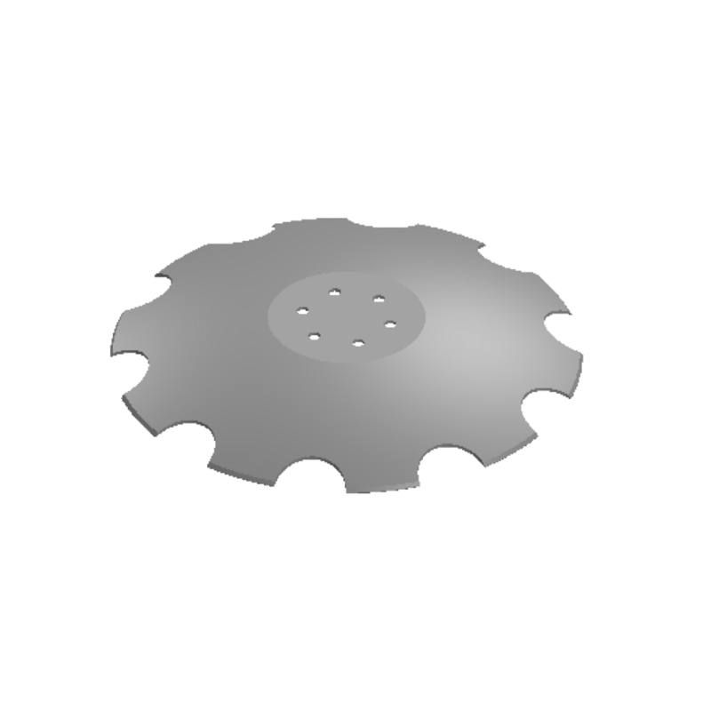 DISCO 510X4 CONCAVO DENTATO BASE PIANA, 6 FORI ø 13 SU ø 98 SKF