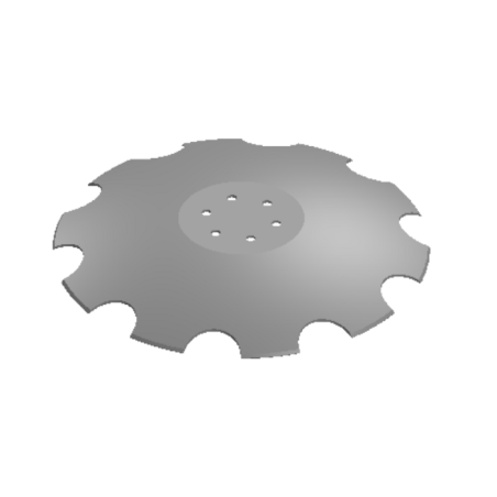 DISCO 510X4 CONCAVO DENTATO BASE PIANA, 6 FORI ø 13 SU ø 98 SKF