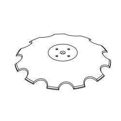 DISCO 560X6 CONCAVO DENTATO BASE PIANA, 4 FORI ø 13 SU ø 98 SKF