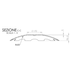 DISCO 610X5 CONCAVO DENTATO BASE PIANA, 4 FORI ø 13 SU ø 98 SKF