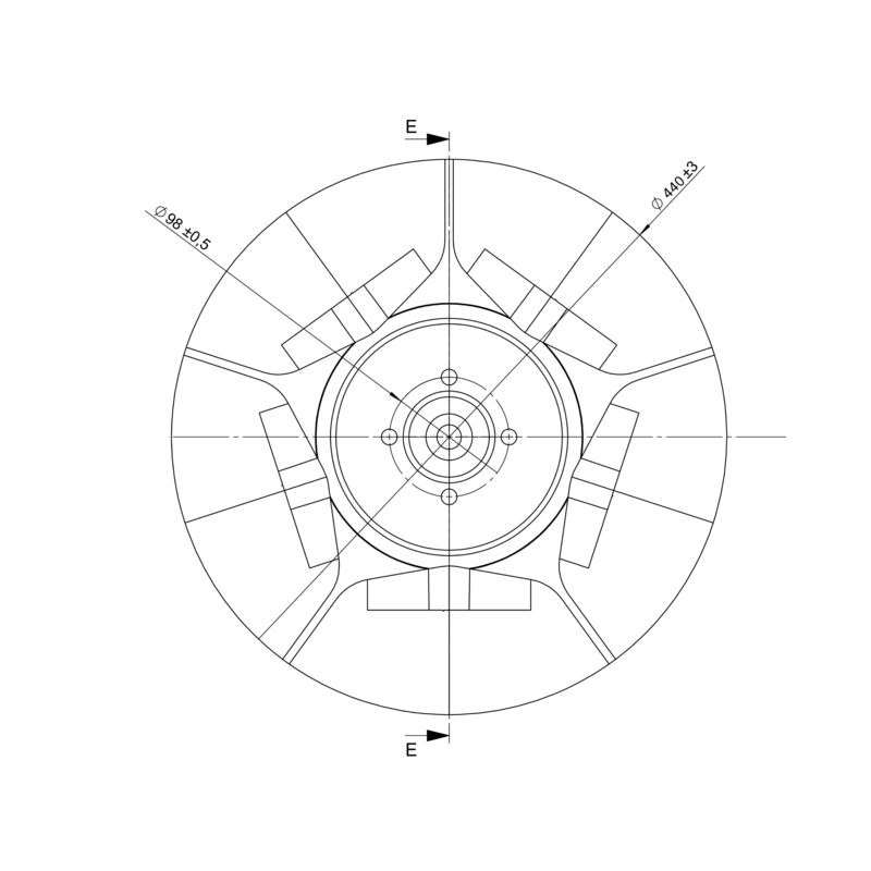 DISCO 455X5 5 ONDE , 4 FORI ø 13 SU ø 98 ADATTABILE VADERSTADT