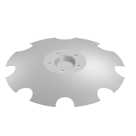 DISCO 620X6 CONCAVO DENTATO BUGNATURA INTERNA, 5 FORI Q.12,5 SU ø 160