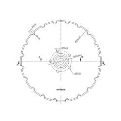 DISCO 410X5 PIANO CON BUGNATURA ESTERNA 5 FORI ADATTABILE VADERSTADT