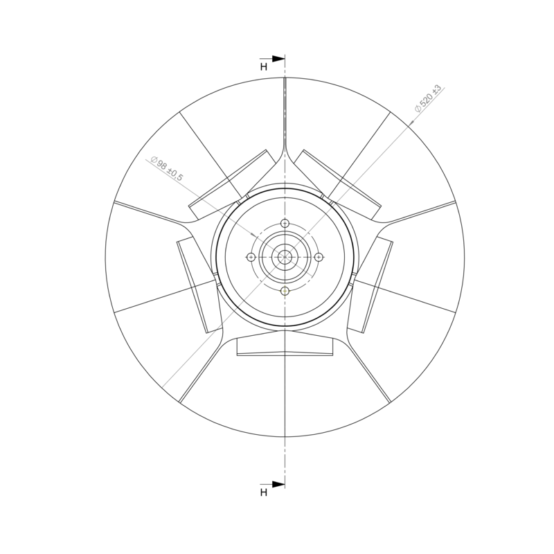 DISCO 520X5 5 ONDE , 4 FORI ø 12 SU ø 98 ADATTABILE VADERSTADT