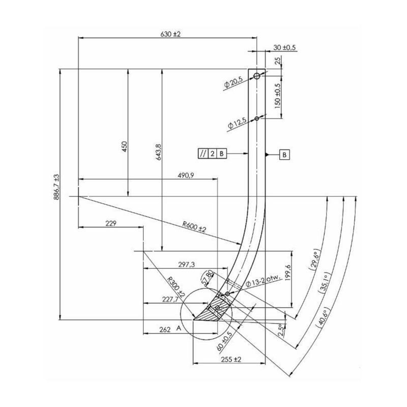 ANCORA ADATTABILE SLUPICA 60X25