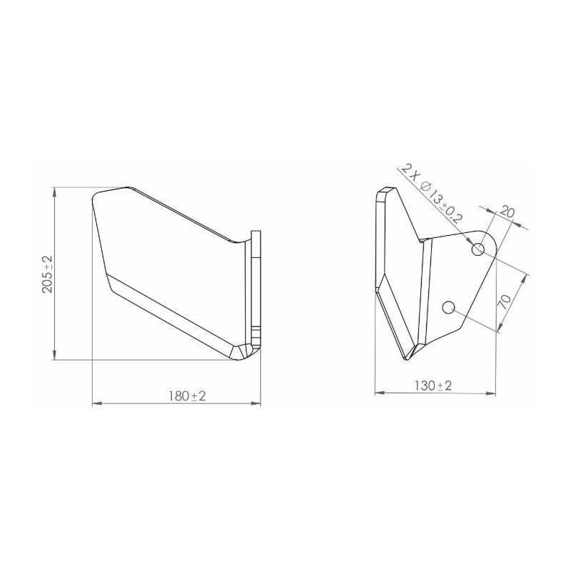 ALETTA LATERALE DX ADATTABILE DELTAFLEX