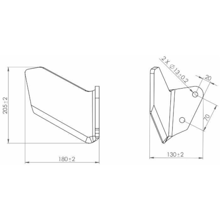 ALETTA LATERALE DX ADATTABILE DELTAFLEX