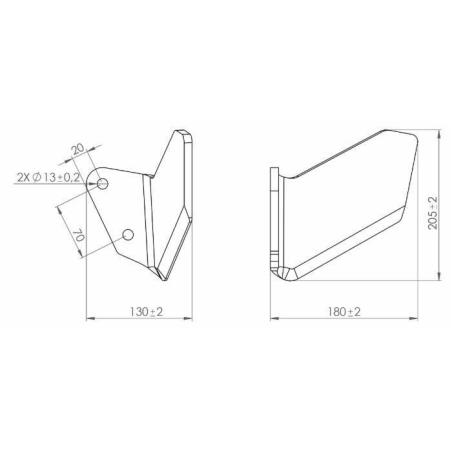 ALETTA LATERALE SX ADATTABILE DELTAFLEX