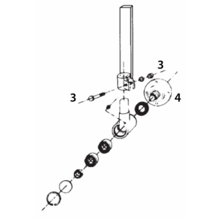 FLANGIA CON PERNO PER MOZZO AVANVOMERE