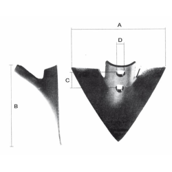 VOMERE 260X200 INTERASSE 45-50 SPESSORE 6