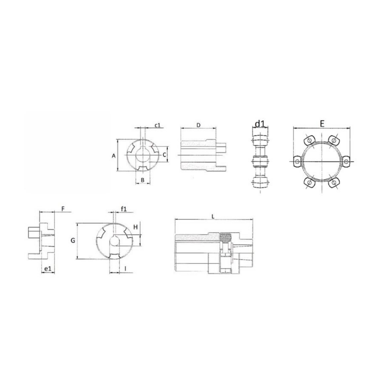 GIUNTO ELASTICO PER POMPA GRUPPO 1