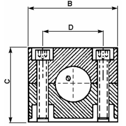BLOCCHETTO FERMATUBO AD 1 POSTO ø 15