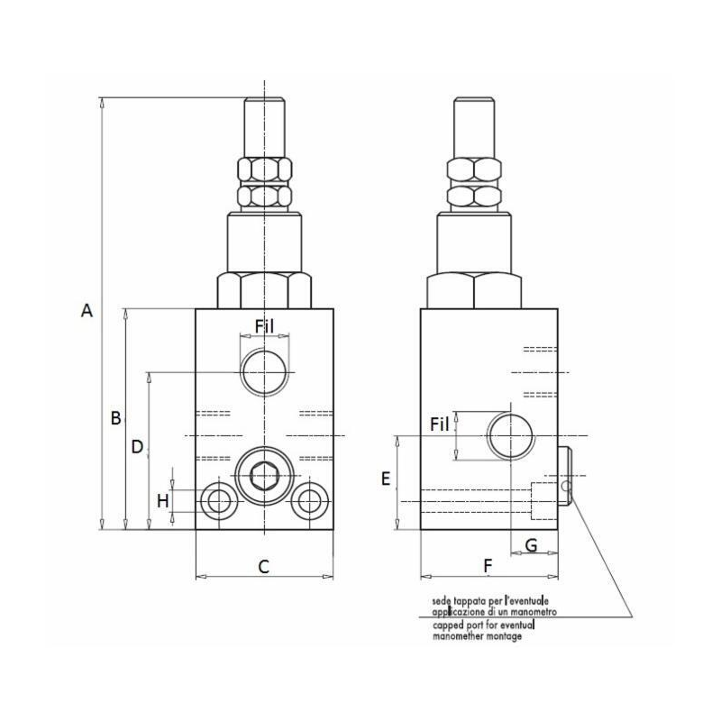 VALVOLA DI MASSIMA PRESSIONE DA 3/8"