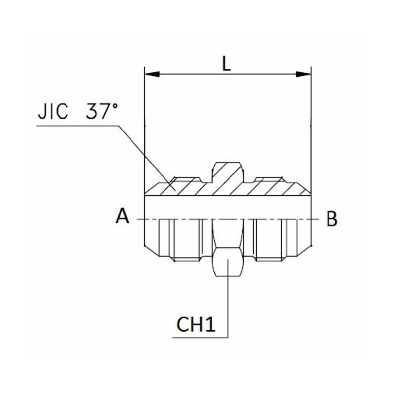 NIPPLES DI CONGIUNZIONE JIC 74° 1”5/16”-12