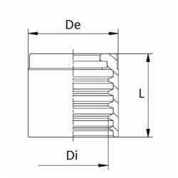 BOCCOLA A PRESSARE UNIFICATE DA 3/4" TUBO SAE100 R1AT/R2AT – EN853 1SN/2SN – EN857 2SC (COMPACT)
