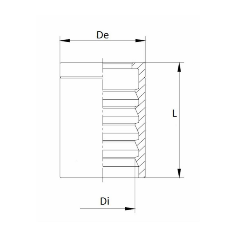 BOCCOLA A PRESSARE DA 1" TUBO SAE100 R1AT – EN853 1SN