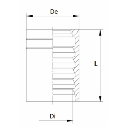 BOCCOLA A PRESSARE DA 1/4" TUBO SAE100 R2AT – EN853 2SN