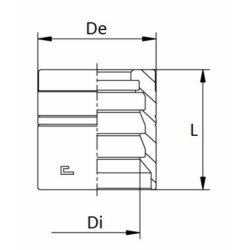 BOCCOLA A PRESSARE DA 3/8" TUBO SAE100 R2AT – EN853 2SN