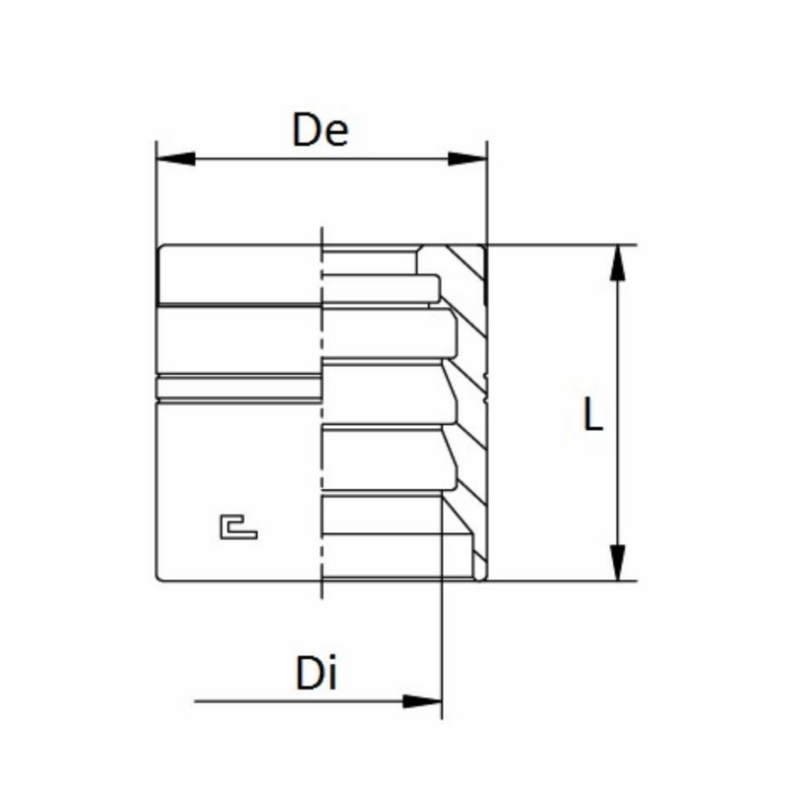 BOCCOLA A PRESSARE DA 3/8" TUBO SAE100 R2AT – EN853 2SN