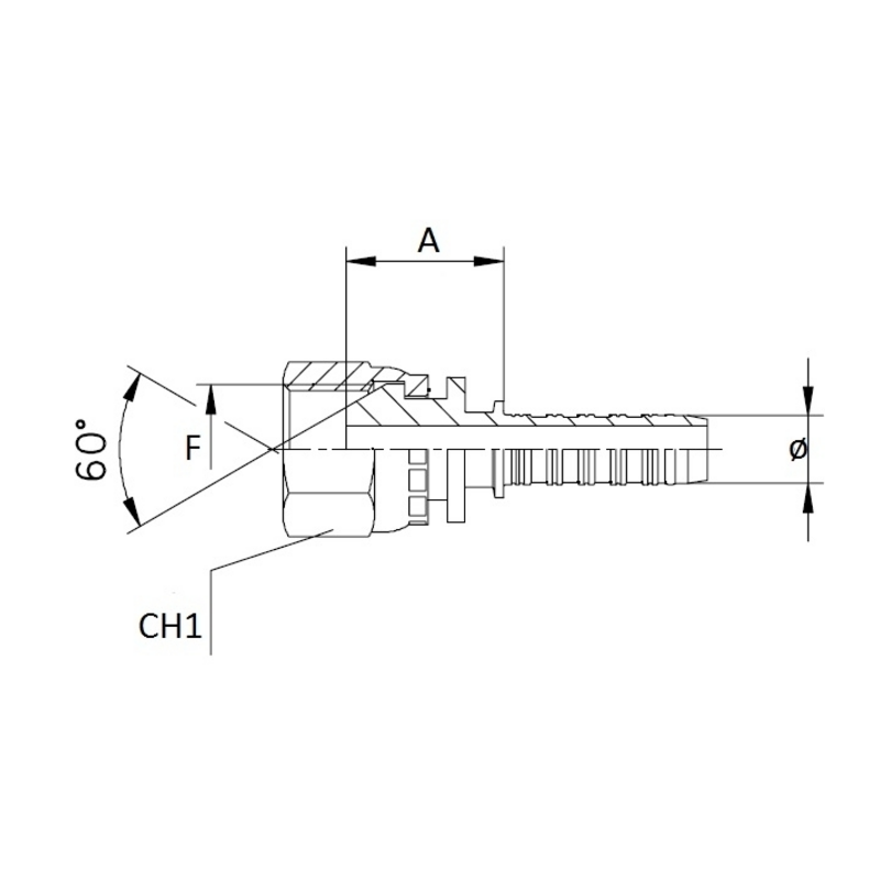 RACCORDO FEMMINA DIRITTA A PRESSARE FILETTO 3/8” TUBO 3/8”
