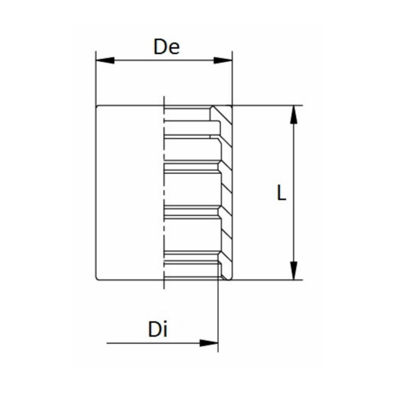 BOCCOLA A PRESSARE DA 1/4" TUBO SAE100 R7