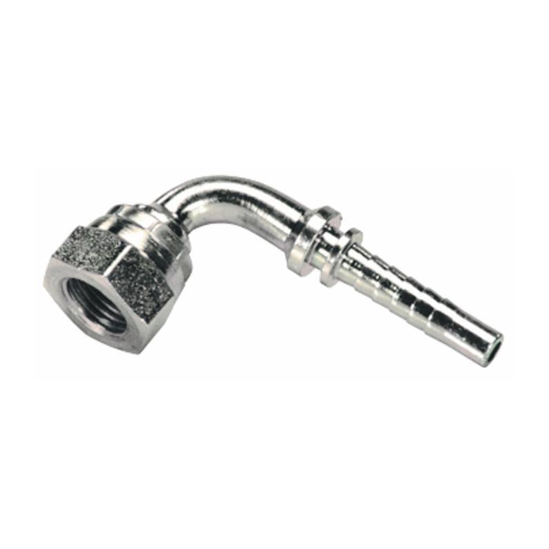 RACCORDO FEMMINA 90° A PRESSARE FILETTO METRICO M18X1,5 TUBO 1/2”