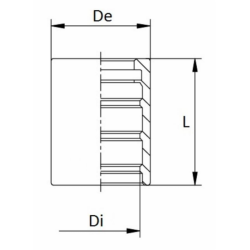 BOCCOLA A PRESSARE DA 1/4" TUBO TERMOPLASTICO RINFORZATO