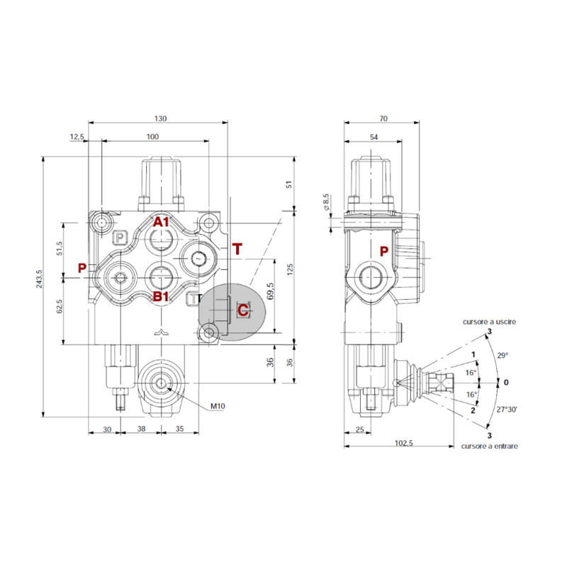 DISTRIBUTORE WALVOIL MODELLO SD11 A 1 LEVA SEMPLICE EFFETTO 70 LITRI
