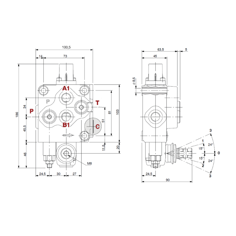 DISTRIBUTORE WALVOIL MODELLO SD5 A 1 LEVA SEMPLICE EFFETTO 40 LITRI