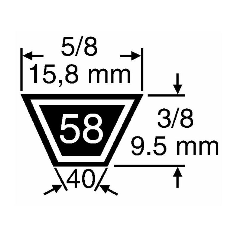 CINGHIA UNIVERSALE 1/2"X88"