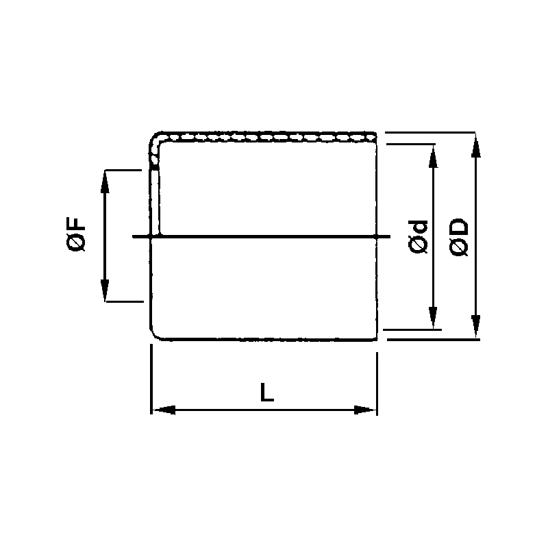 BOCCOLA A PRESSARE IN ALLUMINIO 22X20mm