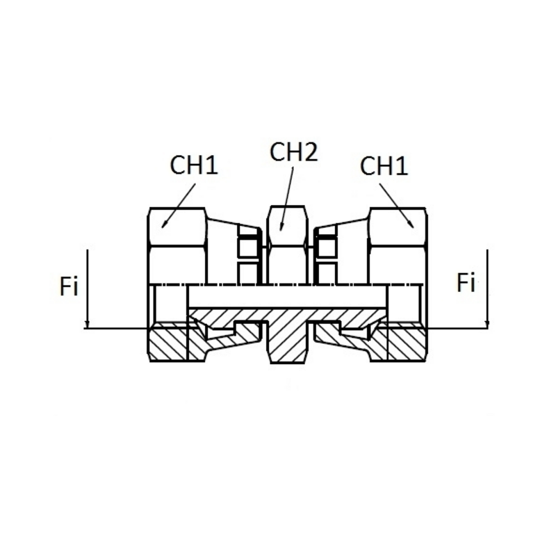 ADATTATORE FEMMINA/FEMMINA DIRITTO DA 1/4"