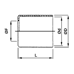 BOCCOLA A PRESSARE IN ALLUMINIO 25X23mm