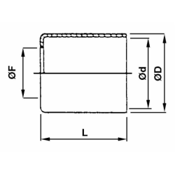 BOCCOLA A PRESSARE IN ALLUMINIO 32X30mm
