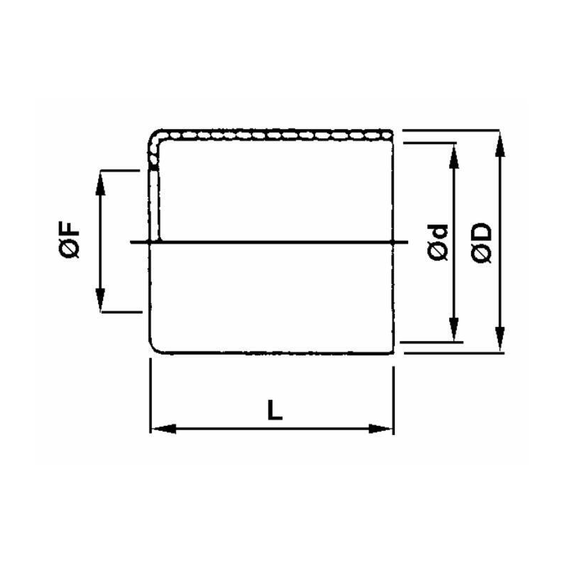 BOCCOLA A PRESSARE IN ALLUMINIO 32X30mm