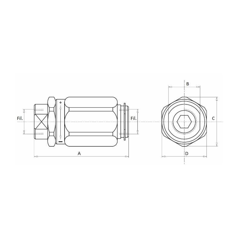 VALVOLA DI STROZZAMENTO BIDIREZIONALE DA 1/4"