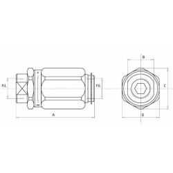 VALVOLA DI STROZZAMENTO BIDIREZIONALE DA 1/2"