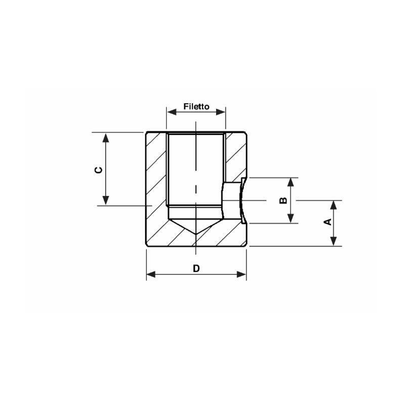 BORCHIA FILET.3/8 + FORO X Ø10