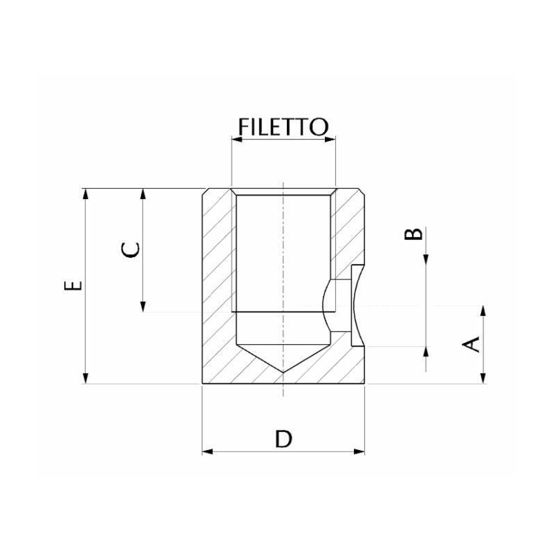 BORCHIA FILET.1/4 + FORO X Ø10