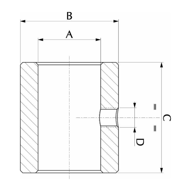 SUPP.A BOCCOLA X STELO Ø16 D35