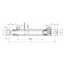 CILINDRO IDRAULICO 50X30X700