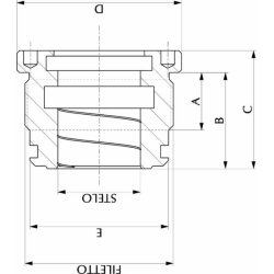 TESTATA AL.75 ØS.40 FIL.80X1,5