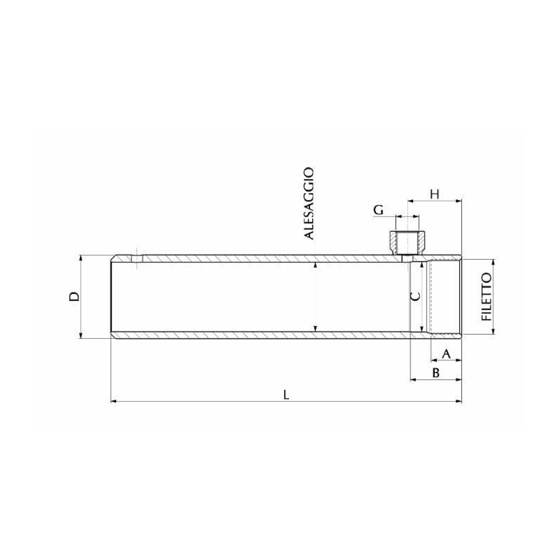 TUBO ACCIAIO ALES.70 CORSA 300