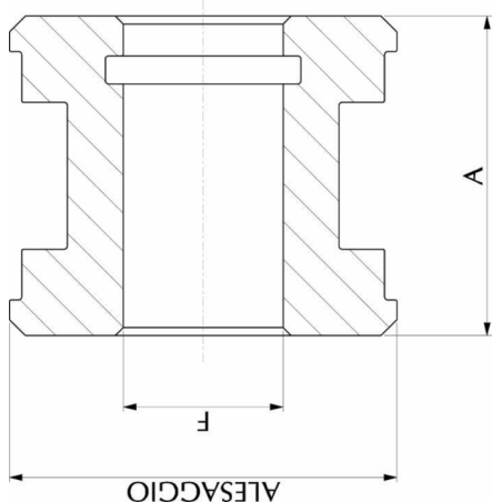 PISTONE AL120 ØF.40 L.50