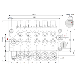DISTRIBUTORE WALVOIL MODELLO SD5 A 5 LEVE DOPPIO EFFETTO 40 LITRI