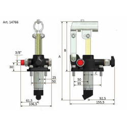 POMPA A MANO SEMPLICE EFFETTO DA 25cc SENZA SERBATOIO